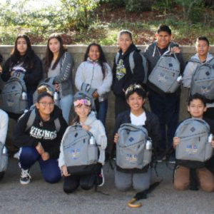 Student picture showing their backpacks